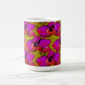 Magenta Blumenmuster Kaffeetasse (Mittel)