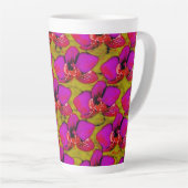 Magenta Blumenmuster Milchtasse (Rechte Ecke)