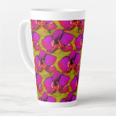 Magenta Blumenmuster Milchtasse (Linke Ecke)