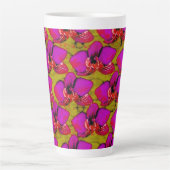 Magenta Blumenmuster Milchtasse (Vorderseite)
