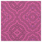 Magenta Boho Chic Mosaic Geometric Muster Stoff (Nahaufnahme)