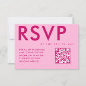 Magenta Bold und Modern UAWG Enclosure Card RSVP Karte (Vorderseite)