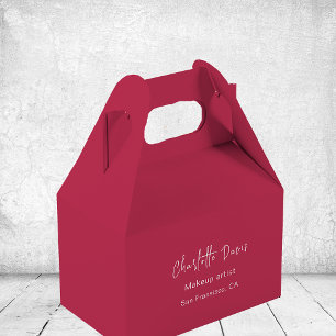 Magenta-bordeaux Geschäft QR-Code Instagram Geschenkschachtel