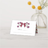 Magenta Bow Floral Wedding Tischnummer Platzkarte (Vorderseite)
