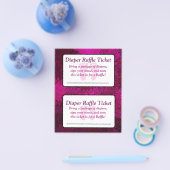 Magenta Bows Baby Duwer Raffle Ticket Flyer (Einzeln)