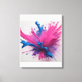 Magenta-Bruch: Explosion blauer E-Farbe Leinwanddruck (Vorderseite)