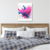 Magenta-Bruch: Explosion blauer E-Farbe Leinwanddruck (Insitu (Schlafzimmer))