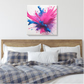 Magenta-Bruch: Explosion blauer E-Farbe Leinwanddruck (Insitu (Schlafzimmer))