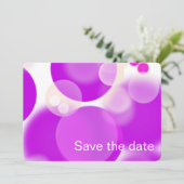 Magenta Bubble Save The Date (Stehend Vorderseite)