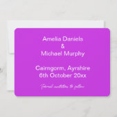 Magenta Bubble Save The Date (Rückseite)