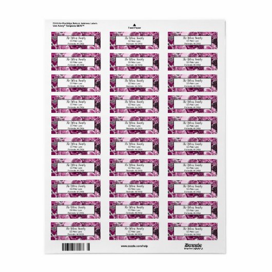 Magenta Burgund Pink und Lila Fluid Art (Vorne)