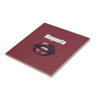 Magenta Burgunderrot Lippen Fliese