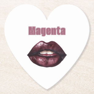 Magenta Burgunderrot Lippen Untersetzer