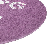 Magenta Burlap Dog Mama Cutting Board Schneidebrett (Ecke)
