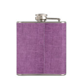 Magenta Burlap Dog Mama Flask Flachmann (Rückseite)