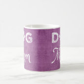 Magenta Burlap Dog Mama Kaffee Tasse (Mittel)