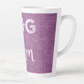 Magenta Burlap Dog Mama Latte Tasse (Rechts)