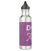 Magenta Burlap Hund Mama Wasser Flasche Edelstahlflasche (Links)