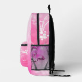 Magenta Butterfly Bedruckter Rucksack (Rechts)