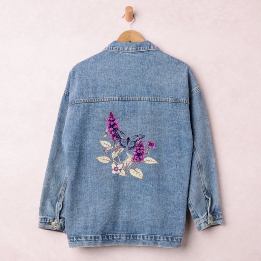 Magenta Butterfly Bush Jeansjacke (Hangar)