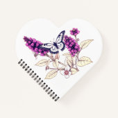 Magenta Butterfly Bush Notizblock (Vorderseite)