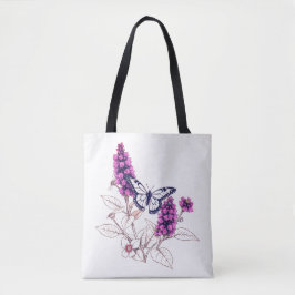 Magenta Butterfly Bush Tasche
