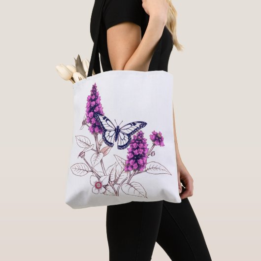 Magenta Butterfly Bush Tasche (Von Nahem)