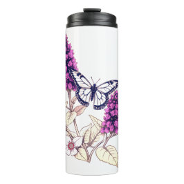 Magenta Butterfly Bush Thermosbecher