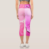 Magenta Butterfly Capri Leggings (Rückseite)