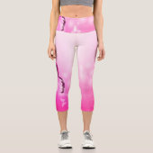 Magenta Butterfly Capri Leggings (Vorderseite)