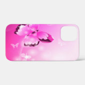 Magenta Butterfly Case-Mate iPhone Hülle (Rückseite (Horizontal))