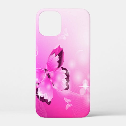 Magenta Butterfly Case-Mate iPhone Hülle (Rückseite)