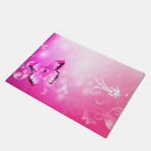 Magenta Butterfly Fußmatte (Schrägansicht)