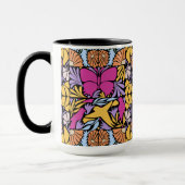 Magenta Butterfly in Botanisch Tasse (Links)