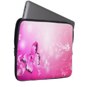 Magenta Butterfly Laptopschutzhülle (Vorne Rechts)