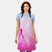 Magenta Butterfly Schürze (Getragen)