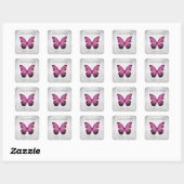 Magenta Butterfly Wedding Stickers (Blatt)