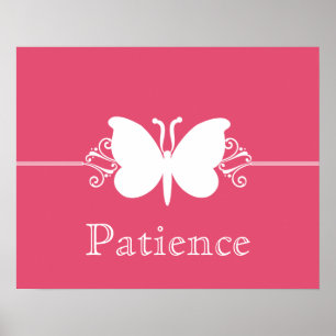 Magenta Butterfly Wirbel Virtue Poster