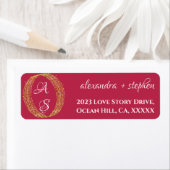 Magenta Calligraphy Couple Name Monogram Wedding (Insitu)
