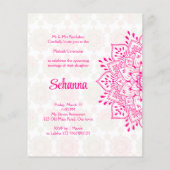 Magenta cerbellgelb Mehndi Haushalt einladen (Rückseite)