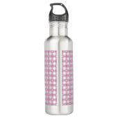 Magenta Checks Edelstahlflasche (Rückseite)