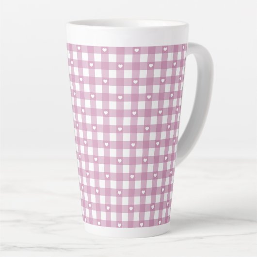 Magenta Checks Milchtasse (Rechte Ecke)