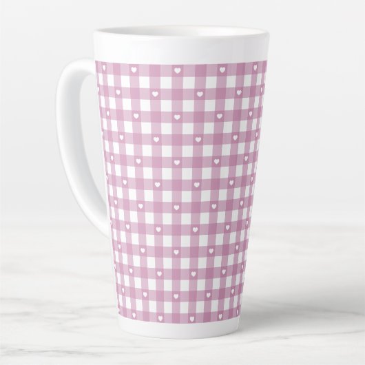 Magenta Checks Milchtasse (Linke Ecke)