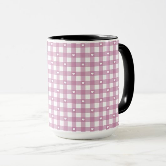 Magenta Checks Tasse (VorderseiteRechts)
