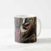 Magenta Chrome Face Kaffeetasse (VorderseiteRechts)