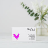 Magenta Cockerel Symbol - Weiß Visitenkarte (Stehend Vorderseite)