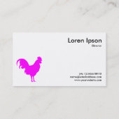 Magenta Cockerel Symbol - Weiß Visitenkarte (Rückseite)