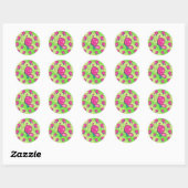 Magenta Color Butterfly Stickers (Blatt)