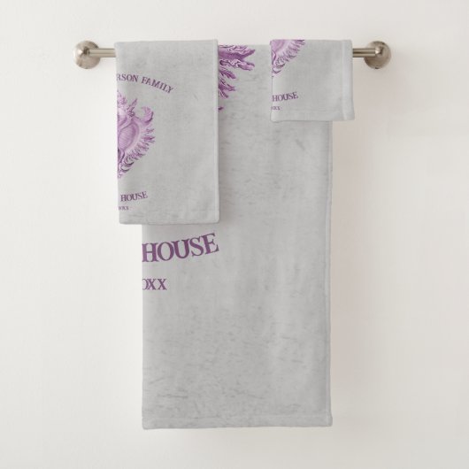 Magenta Conch Muschel Badetuch Set (Insitu)