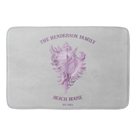 Magenta Conch Muschel Bath Mat Badematte (Vorderseite)